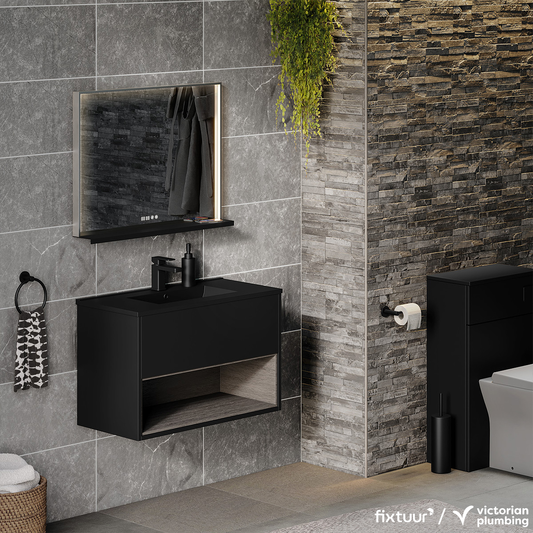 Fixtuur — Victorian Plumbing black vanity