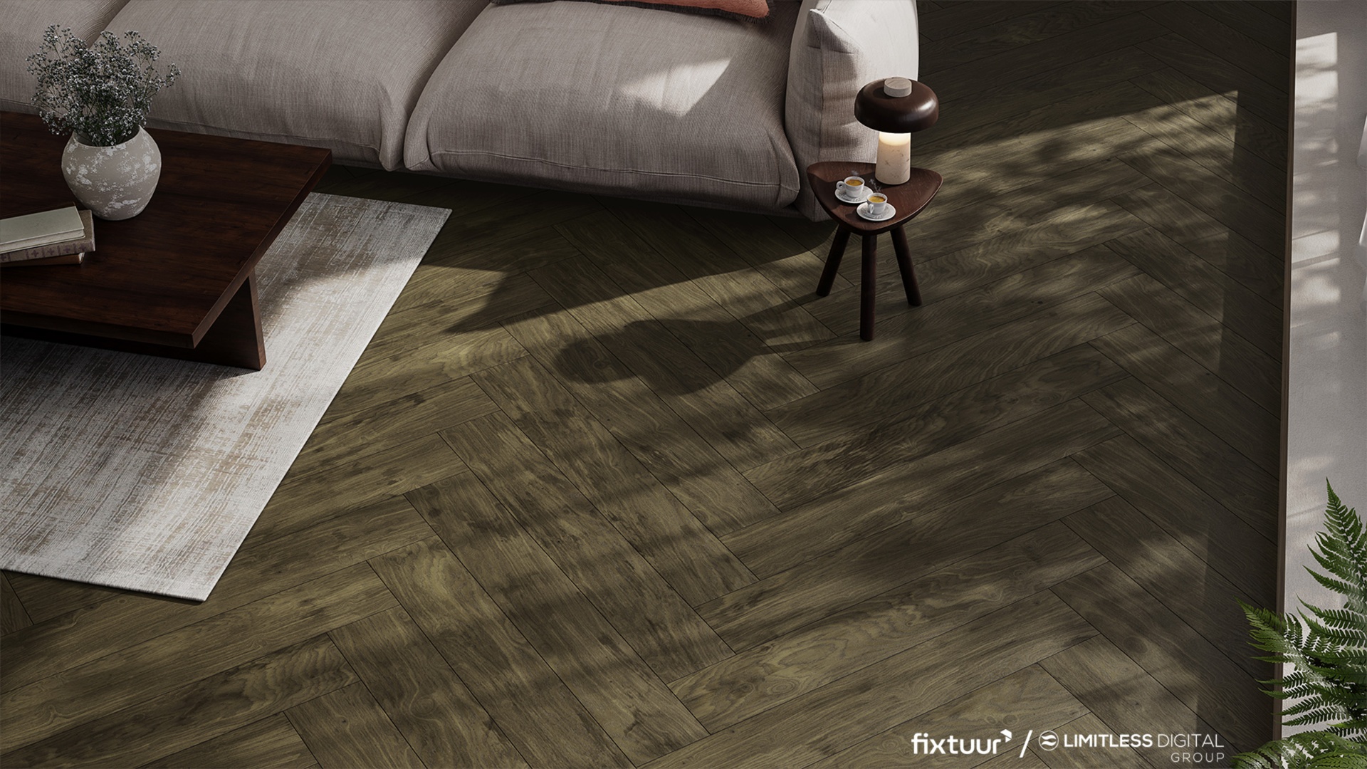 Fixtuur — Limitless Digital Group herringbone floor